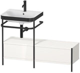 Duravit Waschtischset Happy D.2 Plus 1200x490mm Taupe Supermatt mit Hahnloch und Handtuchhalter