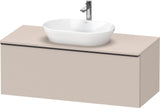 Duravit D-Neo Konsolenwaschtischunterbau 1200 mm Eiche Terra Matt mit 1 Auszug und Bronze Griff