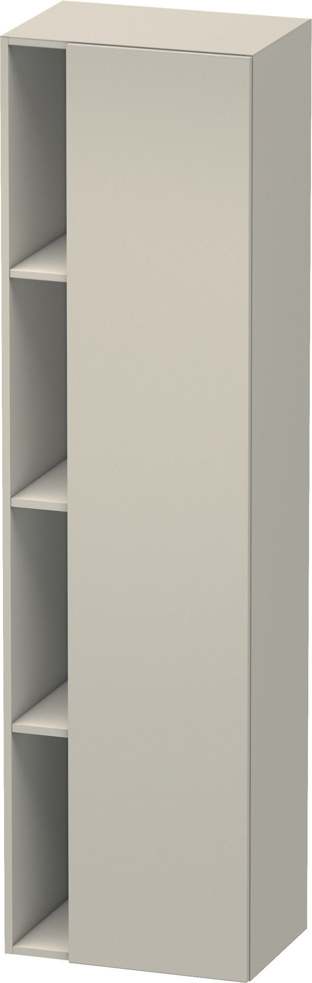 DURAVIT DuraStyle Hochschrank 360x500x1800mm, 1 Tür links, weiß matt – Wandhängend mit Soft-Close