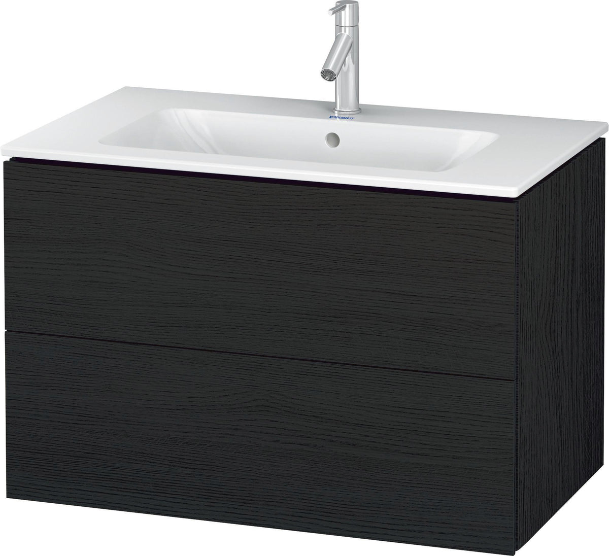 Duravit L-Cube Waschtischunterbau 820 mm taupe matt mit 2 Schubkästen und Tip-On-Technik
