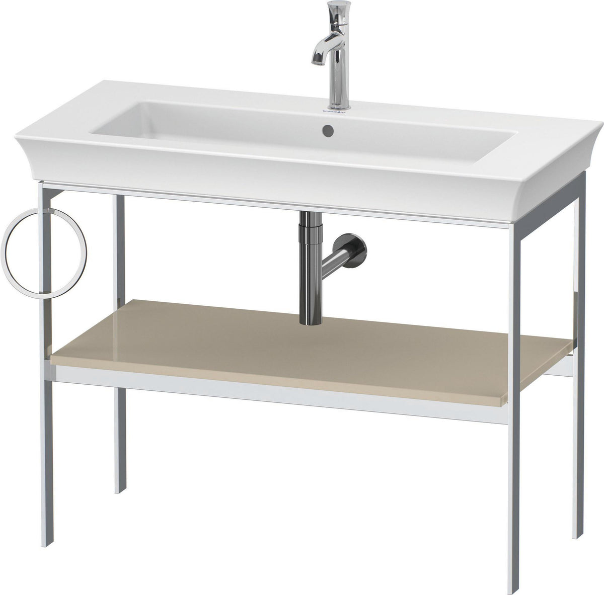DURAVIT White Tulip Metallkonsole 984 mm Taupe Hochglanz von Philippe Starck