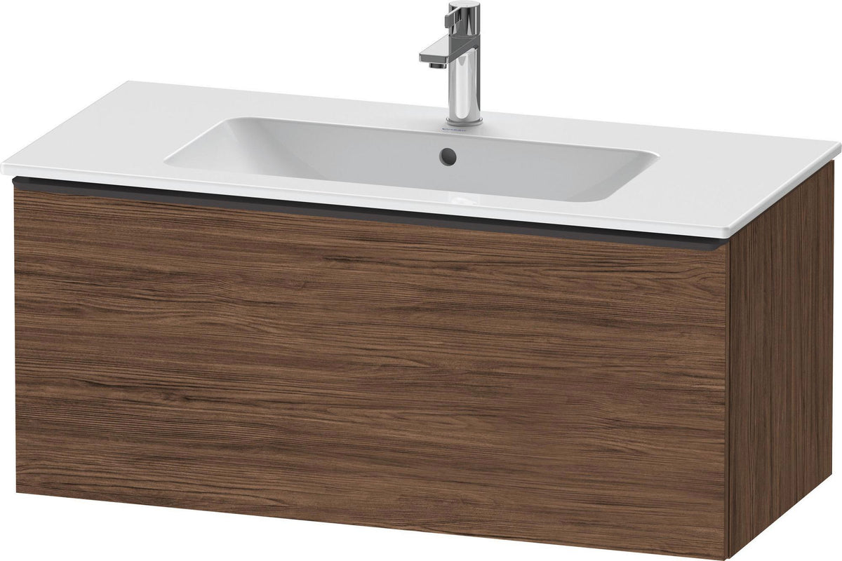 Duravit D-Neo Waschtischunterbau 1010 mm, 1 Auszug, Weiß Matt, Griff Bronze Gebürstet, Wandhängend