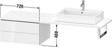 Duravit L-Cube Unterschrank 720 mm taupe supermatt mit 2 Schubkästen und Einrichtungssystem