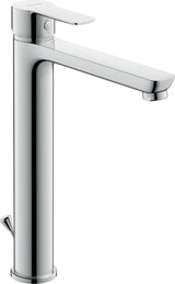 DURAVIT A.1 Einhebel-Waschtischmischer XL Chrom mit Zugstange – 180 mm Ausladung, Keramikmischsystem