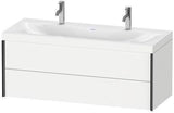 Duravit Möbelwaschtischset XVIU 1200x480mm Chaos mit Unterbau, 2 Schubkästen, Nussbaum mitte