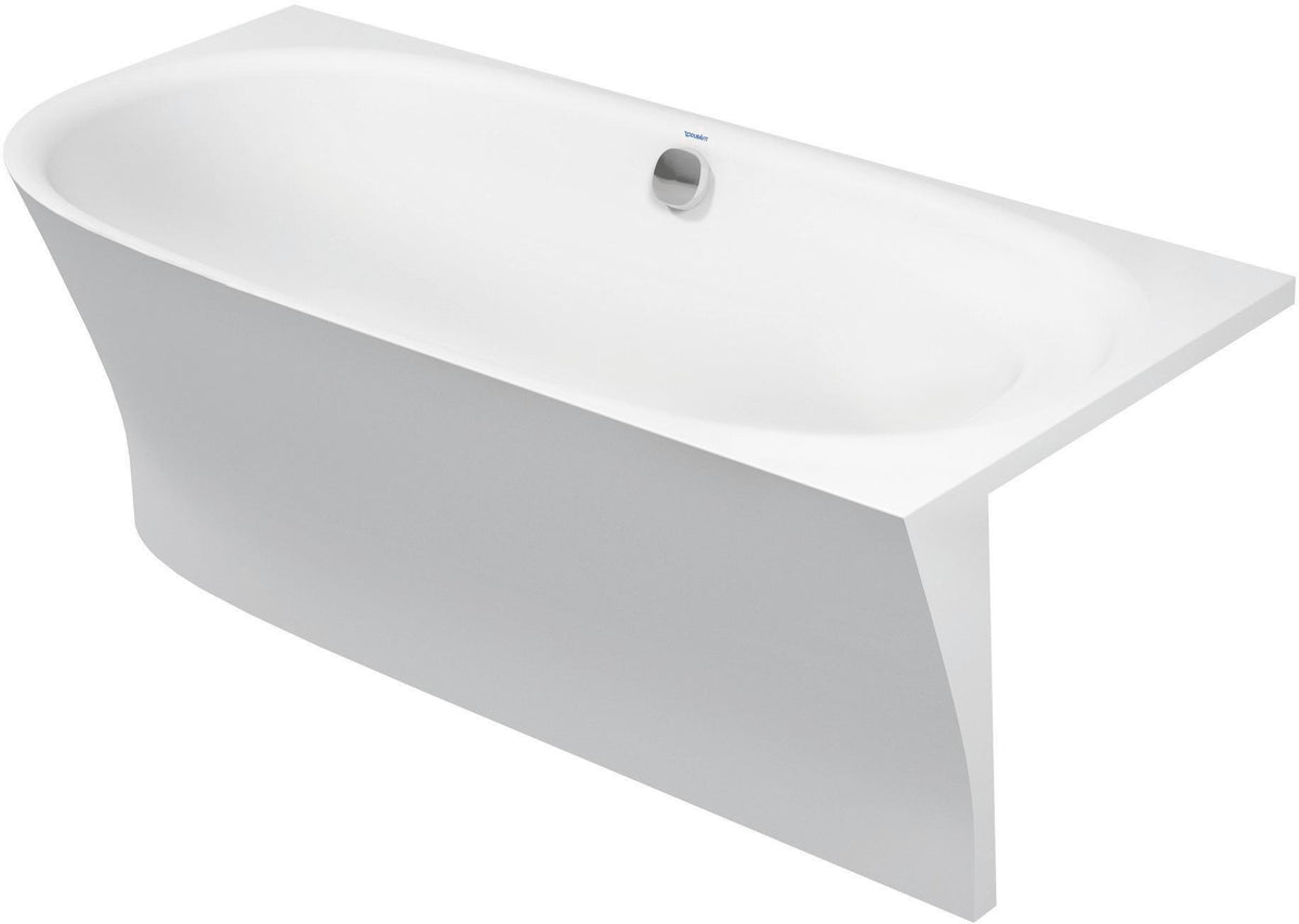 DURAVIT Cape Cod Badewanne 1900x900 mm Eckwanne rechts Weiß Matt mit Fußgestell & Verkleidung