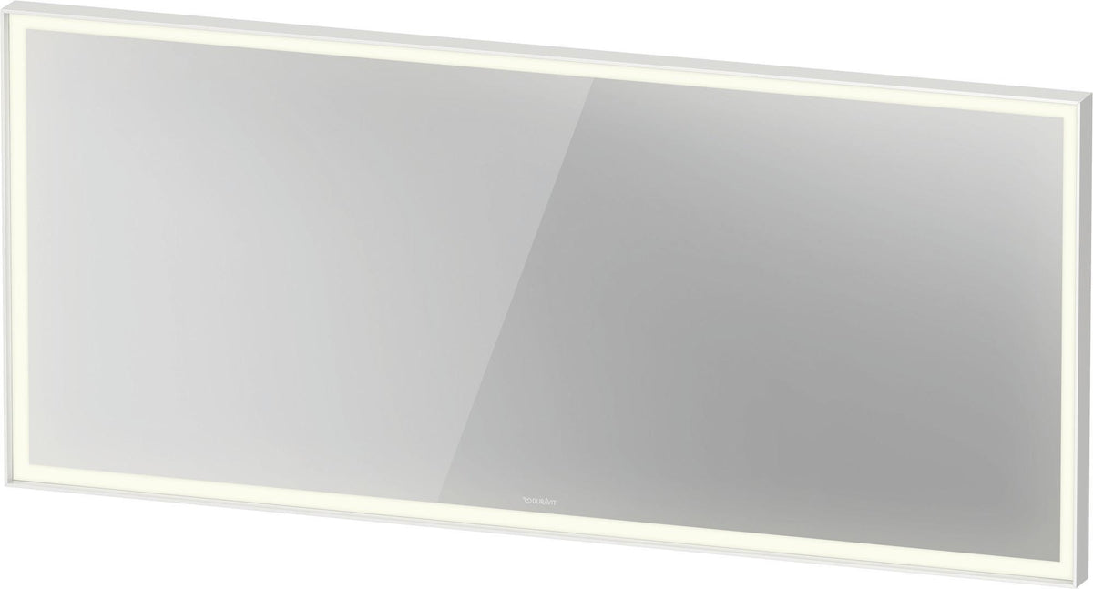 DURAVIT L-Cube Lichtspiegel 650x700mm mit Sensor, LED-Beleuchtung, Spiegelheizung & Kondensschutz, Weiß