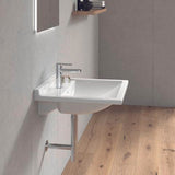 Duravit Waschtisch Starck 3 Vital 600 mm mit Überlauf und Hahnlochbank, weiß