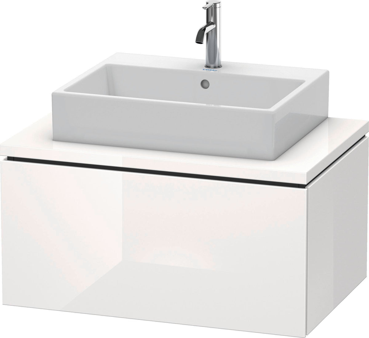 Duravit L-Cube Konsolenwaschtischunterbau 820 mm betongrau matt, 1 Auszug, wandhängend