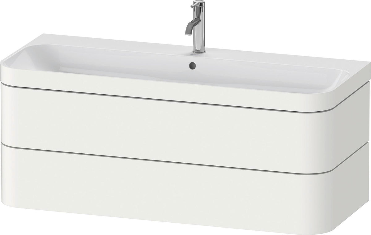 Duravit Happy D.2 c-bonded Waschtischset 1175 mm wandhängend mit 2 Schubkästen und Tip-on Technik