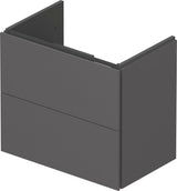 Duravit L-Cube Waschtischunterbau 620 mm Weiß Matt mit 2 Schubkästen und Tip-On Technik