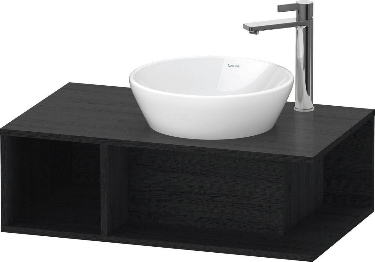 DURAVIT D-Neo Waschtischunterbau wandhängend 800 mm betongrau matt, Becken rechts, 1 offenes Fach