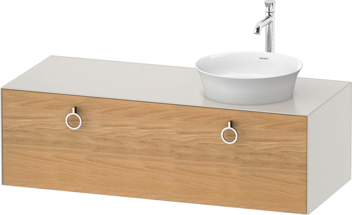 DURAVIT White Tulip Waschtischunterbau 1300 mm wandhängend, 1 Auszug, weiß seidenmatt