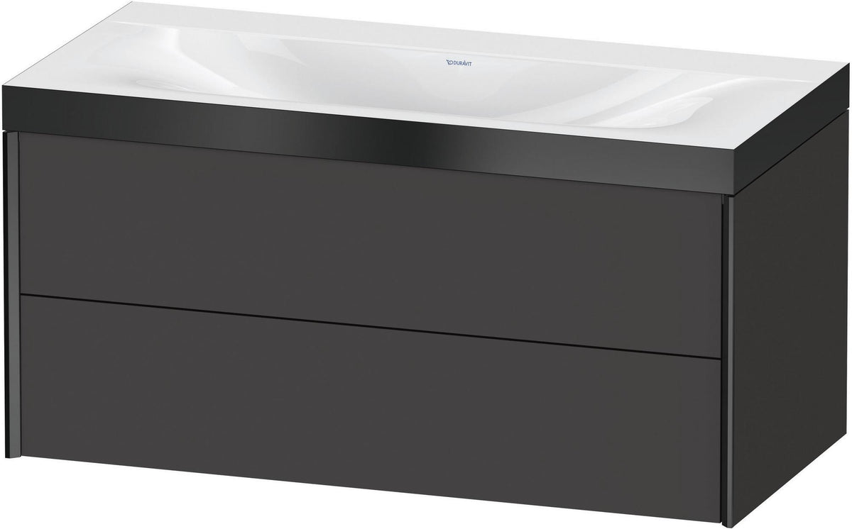 Duravit XViu c-bonded Waschtischunterschrank 1000 mm, 2 Schubkästen, anthrazit, wandhängend