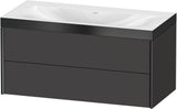 Duravit XViu c-bonded Waschtischunterschrank 1000 mm, 2 Schubkästen, anthrazit, wandhängend