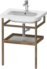 DURAVIT DuraStyle Möbel-Accessoire mit Handtuchhalter und Ablage, 440x590x805 mm, Weiß Matt/Eiche Massiv