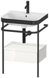 Duravit Waschtischset HAPPY D.2 PLUS 575x490mm ein Hahnloch taupe supermatt