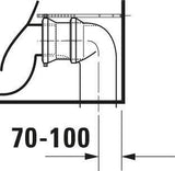 Duravit No.1 Stand-WC Kombi, spülrandlos, HygieneGlaze, 650 mm, weiß
