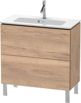 Duravit L-Cube Waschtischunterbau 820 mm, 2 Auszüge, bodenstehend, Weiß Matt