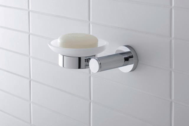 Duravit D-Code Seifenschale Pos Rechts Chrom – 120 x 137 x 53 mm, Eckmontage
