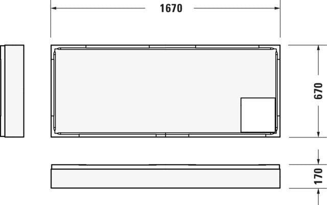 DURAVIT D-Code Duschwanne 1000x700 mm Rechteckig Weiß Sanitäracryl mit Antislip