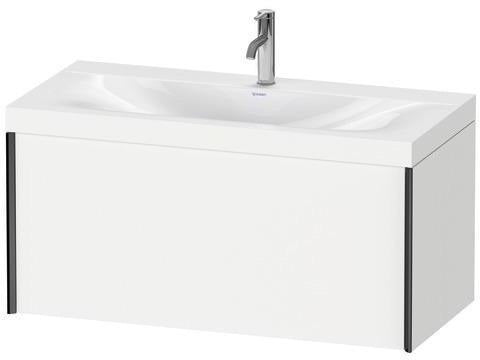 Duravit XViu Waschtischunterbauset 1000x480mm mit Möbelwaschtisch und Raumsparsiphon