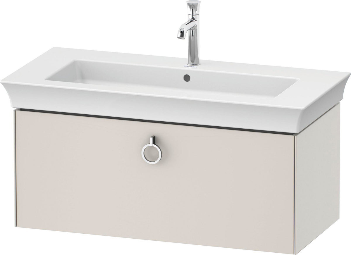 DURAVIT White Tulip Waschtischunterbau 984 mm, 1 Auszug, wandhängend, weiß seidenmatt, mit Griff