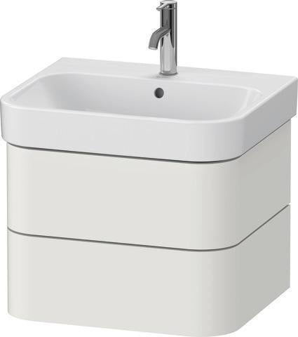Duravit Waschtischunterbau Happy D.2 Plus 575 mm in Taupe Supermatt mit Tip-On-Technik