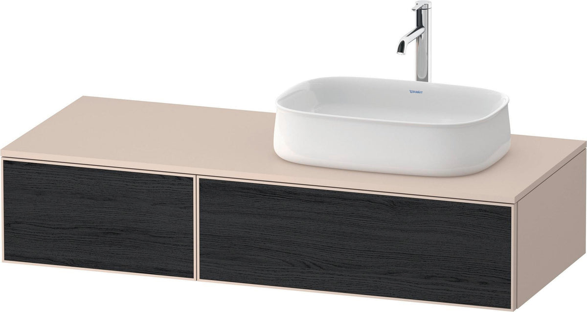 DURAVIT Zencha Konsolenwaschtischunterbau 1300 mm Eiche Anthrazit mit 2 Auszügen