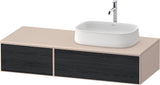 DURAVIT Zencha Konsolenwaschtischunterbau 1300 mm Eiche Anthrazit mit 2 Auszügen