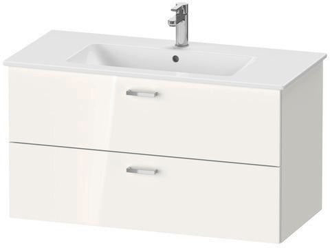 Duravit XBase Möbel-Set 1030 mm weiß glänzend mit Waschtisch, Unterbau und Spiegelschrank
