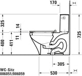 DURAVIT DuraStyle WC-Sitz mit SoftClose – Weiß, Edelstahl-Scharniere, Absenkautomatik, antibakteriell
