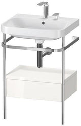 Duravit Waschtischset Happy D.2 Plus 575x490mm taupe supermatt mit Hahnloch
