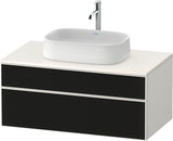 DURAVIT Zencha Konsolenwaschtischunterbau 1000 mm Eiche Anthrazit mit Tip-on Technik