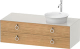 DURAVIT White Tulip Konsolenwaschtischunterbau wandhängend 1300 mm mit LED-Innenbeleuchtung und Soft-Close