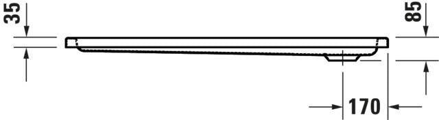 DURAVIT D-Code Duschwanne 1000x700 mm Rechteckig Weiß Sanitäracryl mit Antislip