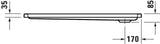 DURAVIT D-Code Duschwanne 1000x700 mm Rechteckig Weiß Sanitäracryl mit Antislip
