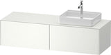 Duravit White Tulip Waschtischunterbau 1600 mm von Philippe Starck – Eiche Nussbaum, 2 Auszüge, LED