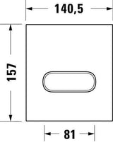 DURAVIT DuraSystem Betätigungsplatte mechanisch für Urinal, Glas Weiß, aufgesetzt