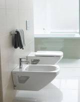 DURAVIT WC-Sitz Caro Weiß mit Edelstahl-Scharnieren – Duroplast, glänzend
