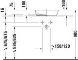 DURAVIT Aufsatzbecken Cape Cod 430 mm Weiß von Philippe Starck – ohne Überlauf, ohne Hahnloch