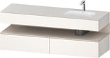 DURAVIT Qatego Einbauwaschtisch mit Konsolenwaschtischunterbau 1600 mm Weiß Matt