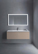 DURAVIT ME by Starck Möbelwaschtisch 1230 mm Weiß Seidenmatt mit Überlauf und 1 Hahnloch