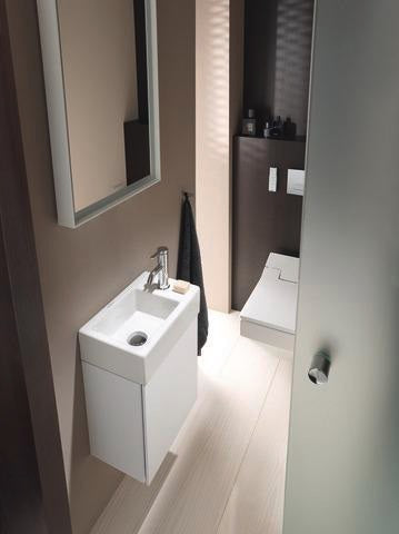 DURAVIT L-Cube Waschtischunterbau betongrau matt, 1 Tür, Anschlag links, wandhängend