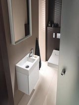 DURAVIT L-Cube Waschtischunterbau betongrau matt, 1 Tür, Anschlag links, wandhängend