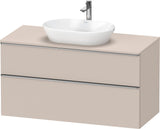 DURAVIT D-Neo Konsolenwaschtischunterbau 1200 mm Eiche Schwarz Matt mit Bronze Griff