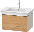 eiche natur massiv / taupe seidenmatt / Massivholz