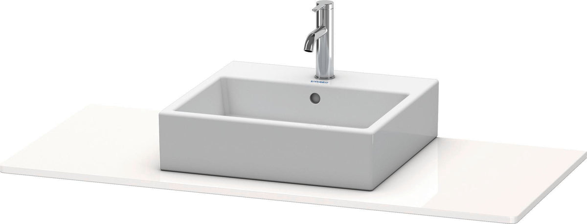 Duravit Konsole XSquare Betongrau Matt 1200 mm mit Ausschnitt für Waschschüssel
