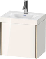 DURAVIT XViu Waschtischunterbauset 460 mm, champagner matt/weiß matt, 1 Tür, wandhängend