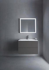 Duravit L-Cube Waschtischunterbau 820 mm taupe matt mit 2 Schubkästen und Tip-On-Technik
